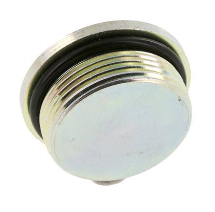 Plug UN 1-5/8''-12 Steel NBR with Internal Hex 250bar (3512.5psi)