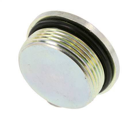 Plug UN 1-5/8''-12 Steel NBR with Internal Hex 250bar (3512.5psi)