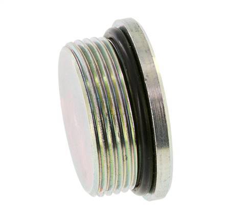 Plug UN 1-5/8''-12 Steel NBR with Internal Hex 250bar (3512.5psi)