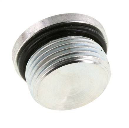 Plug UN 1-3/16INCH-12 Steel NBR with Internal Hex 400bar (5620.0psi)