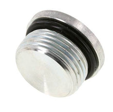 Plug UN 1-3/16INCH-12 Steel NBR with Internal Hex 400bar (5620.0psi)