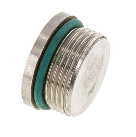 Plug UN 1-5/16''-12 Stainless steel FKM with Internal Hex 400bar (5620.0psi)