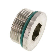 Plug UN 1-5/16''-12 Stainless steel FKM with Internal Hex 400bar (5620.0psi)