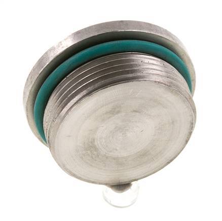 Plug UN 1-5/8''-12 Stainless steel FKM with Internal Hex 250bar (3512.5psi)