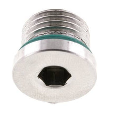 Plug UNF 9/16INCH-18 Stainless steel FKM with Internal Hex 630bar (8851.5psi)