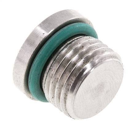 Plug UNF 9/16INCH-18 Stainless steel FKM with Internal Hex 630bar (8851.5psi)