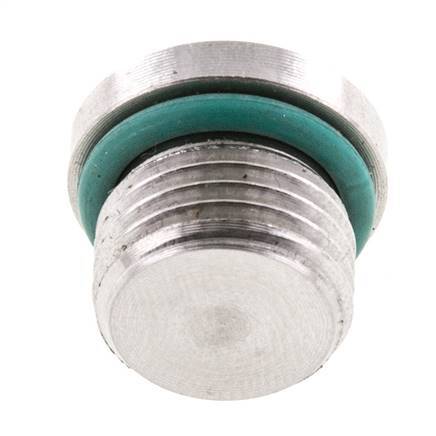 Plug UNF 9/16INCH-18 Stainless steel FKM with Internal Hex 630bar (8851.5psi)