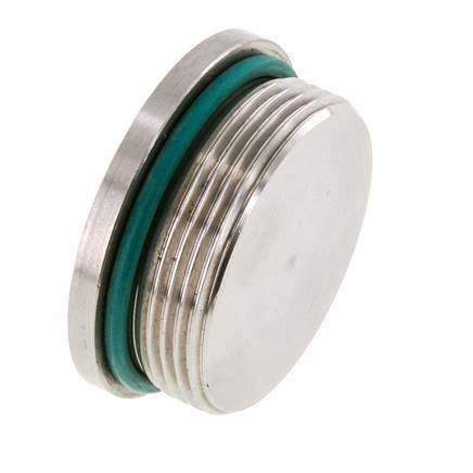 Plug UN 1-7/8''-12 Stainless steel FKM with Internal Hex 250bar (3512.5psi)