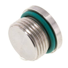 Plug UN 1-1/16''-12 Stainless steel FKM with Internal Hex 400bar (5620.0psi)