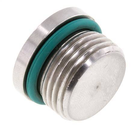 Plug UNF 7/8''-14 Stainless steel FKM with Internal Hex 630bar (8851.5psi)