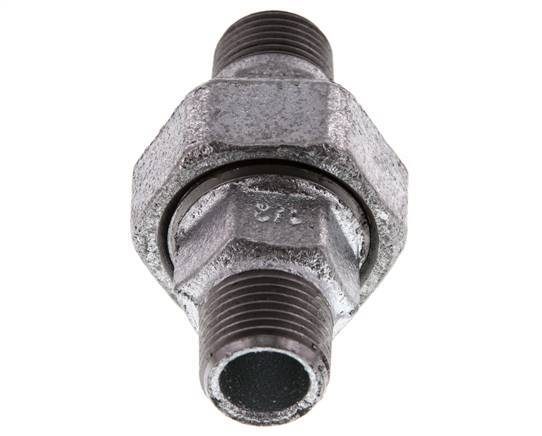 Union Straight Connector R1/2'' Cast Iron Flat Seal 25bar (351.25psi)