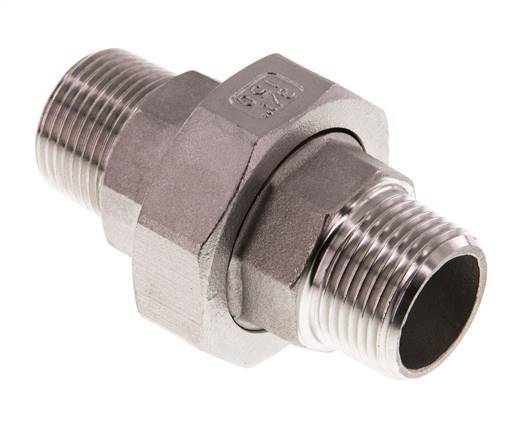 Union Straight Connector R3/4'' Stainless Steel Flat Seal PTFE 16bar (224.8psi)
