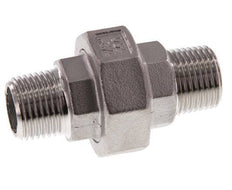 Union Straight Connector R1/2'' Stainless Steel Flat Seal PTFE 16bar (224.8psi)