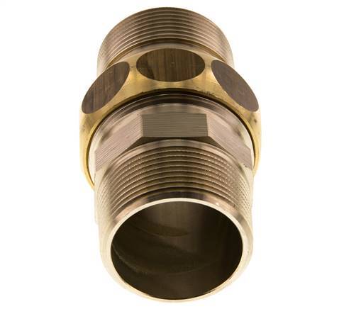 Union Straight Connector R1 1/2'' Brass Flat Seal Centellen 16bar (224.8psi)