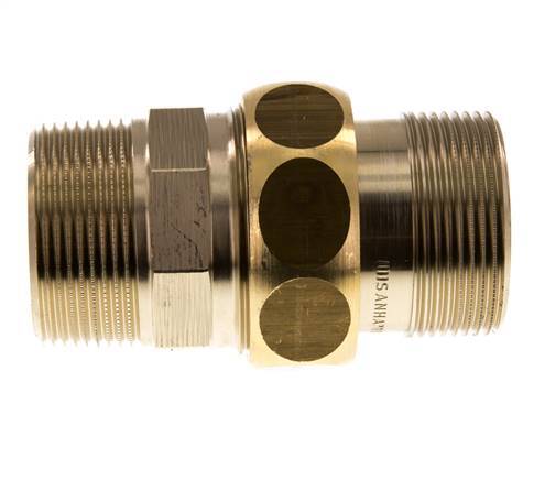 Union Straight Connector R1 1/2'' Brass Flat Seal Centellen 16bar (224.8psi)