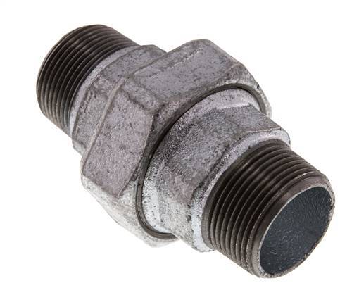 Union Straight Connector R1 1/4'' Cast Iron Flat Seal 25bar (351.25psi)