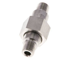 Double Nipple R1/8'' Separable Stainless Steel Flat Seal PTFE 40bar (562.0psi)