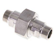 Double Nipple R3/8'' Separable Stainless Steel Flat Seal PTFE 40bar (562.0psi)