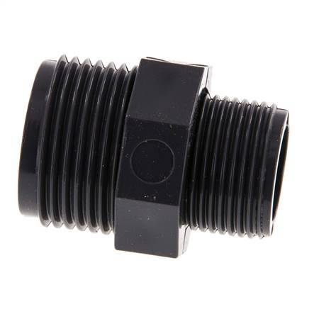 Reducing Double Nipple G3/4'' x G1'' PVC-U 16bar (224.8psi) EN 1452-3 [2 Pieces]