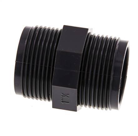 Reducing Double Nipple G1 1/4'' PVC-U 16bar (224.8psi) EN 1452-3 [2 Pieces]
