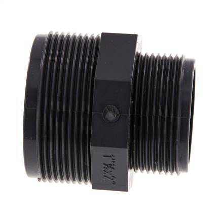 Reducing Double Nipple G1 1/2'' x G2'' PVC-U 16bar (224.8psi) EN 1452-3