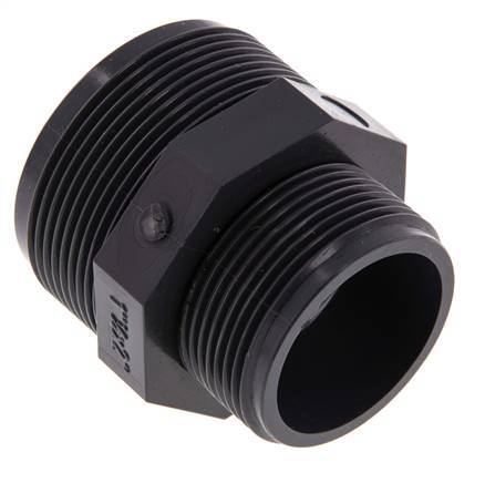 Reducing Double Nipple G1 1/2'' x G2'' PVC-U 16bar (224.8psi) EN 1452-3