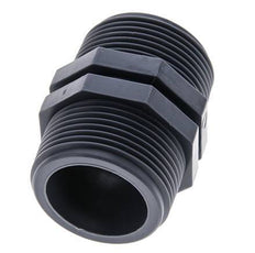 Double Nipple G1 1/4'' Polypropylene (pp) 10bar (140.5psi) FDA 46mm Hex