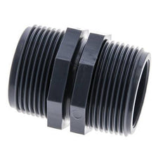 Double Nipple G1 1/4'' Polypropylene (pp) 10bar (140.5psi) FDA 46mm Hex