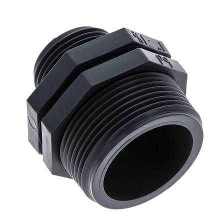 Reducing Double Nipple G1'' x G1 1/2'' Polypropylene (pp) 10bar (140.5psi) FDA 54mm Hex