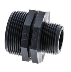 Reducing Double Nipple G1'' x G1 1/2'' Polypropylene (pp) 10bar (140.5psi) FDA 54mm Hex
