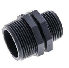 Reducing Double Nipple G1'' x G1 1/4'' Polypropylene (pp) 10bar (140.5psi) FDA 46mm Hex