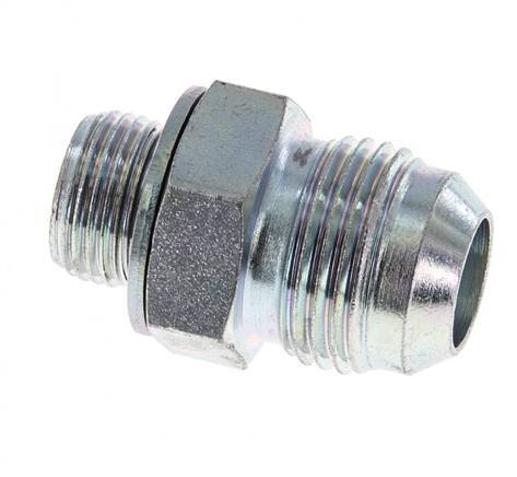 JIC Double Nipple G3/8'' x UNF 7/8''-14 Steel NBR 210bar (2950.5psi) [2 Pieces]