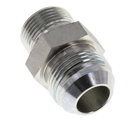 JIC Double Nipple G3/4'' x UN 1-3/16''-12 Steel NBR 170bar (2388.5psi)