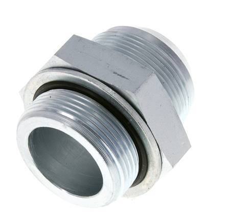 JIC Double Nipple G1 1/2'' x UN 1-7/8''-12 Steel NBR 105bar (1475.25psi)