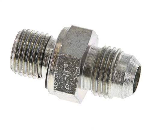 JIC Double Nipple G1/4'' x UNF 9/16''-18 Steel NBR 275bar (3863.75psi) [2 Pieces]