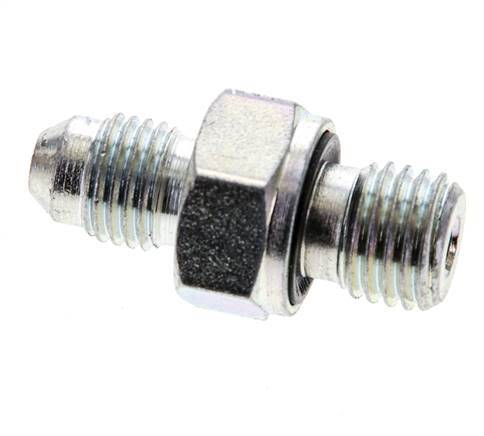 JIC Double Nipple M12 X 1.5 x UNF 7/16''-20 Steel NBR 310bar (4355.5psi)