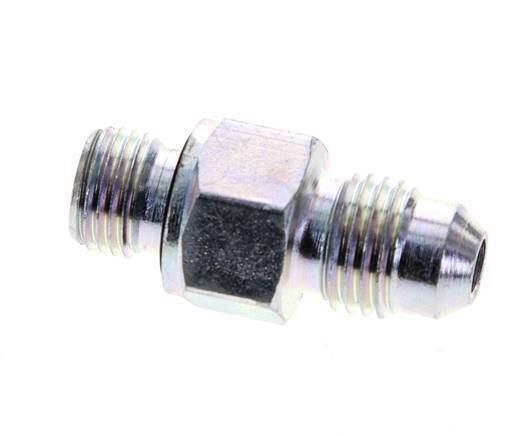 JIC Double Nipple M10 X 1 x UNF 7/16''-20 Steel NBR 310bar (4355.5psi)