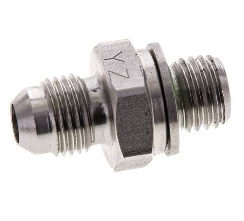 JIC Double Nipple M12 X 1.5 x UNF 1/2''-20 Stainless Steel FKM 275bar (3863.75psi)