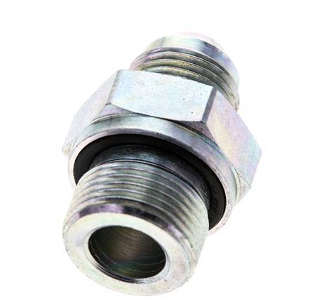 JIC Double Nipple M22 X 1.5 x UNF 3/4''-16 Steel NBR 275bar (3863.75psi)
