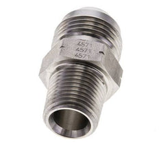 JIC Double Nipple UN 1-1/16''-12 x 1/2'' NPT Stainless Steel 210bar (2950.5psi)