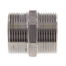 Double Nipple G1 1/4'' Stainless Steel Flat Seal 16bar (224.8psi) 45mm Hex