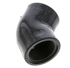 45deg Angled Fitting Rp1 1/2'' Female PVC-U 16bar (224.8psi) EN 1452-3