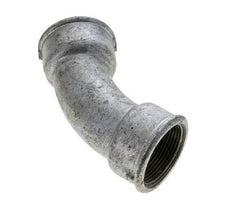45deg Angled Fitting Rp1 1/2'' Female Cast Iron 25bar (351.25psi)