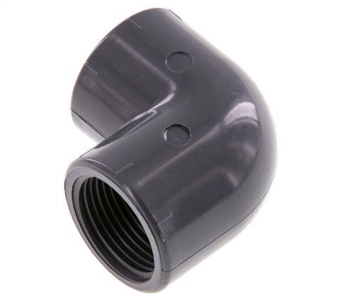 90deg Angled Fitting Rp3/4'' Female PVC-U 16bar (224.8psi) EN 1452-3 [5 Pieces]