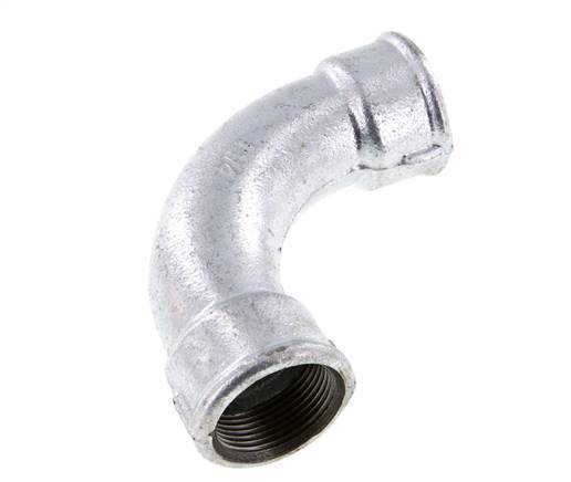 90deg Angled Fitting Rp1 1/4'' Female Long Cast Iron 25bar (351.25psi)