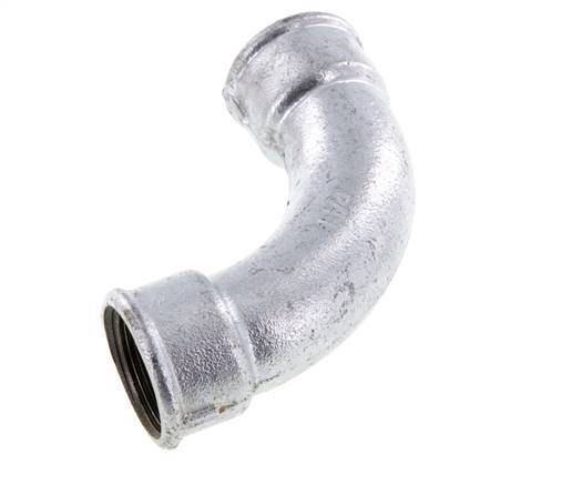 90deg Angled Fitting Rp1 1/4'' Female Long Cast Iron 25bar (351.25psi)