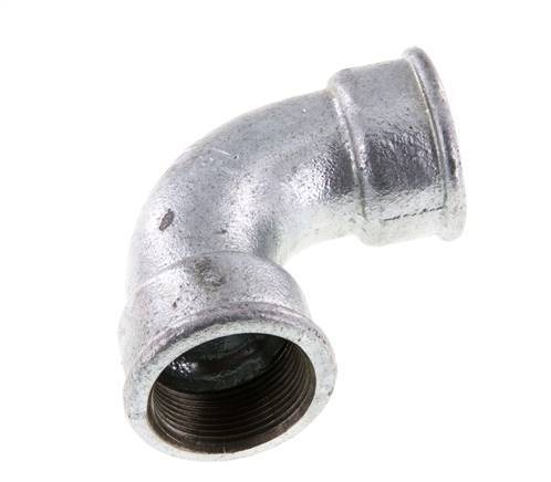 90deg Angled Fitting Rp1 1/2'' Female Short Cast Iron 25bar (351.25psi)