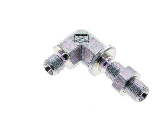 90deg Angled Fitting G1/8'' Bulkhead High Pressure Steel 60° Cone 350bar (4917.5psi) Hydraulic