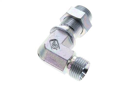 90deg Angled Fitting G1/2'' Bulkhead High Pressure Steel 60° Cone 350bar (4917.5psi) Hydraulic