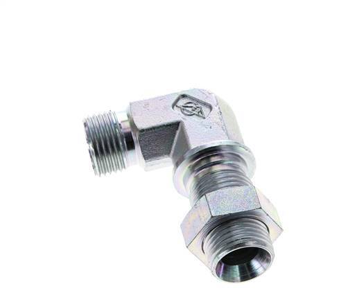 90deg Angled Fitting G1/2'' Bulkhead High Pressure Steel 60° Cone 350bar (4917.5psi) Hydraulic